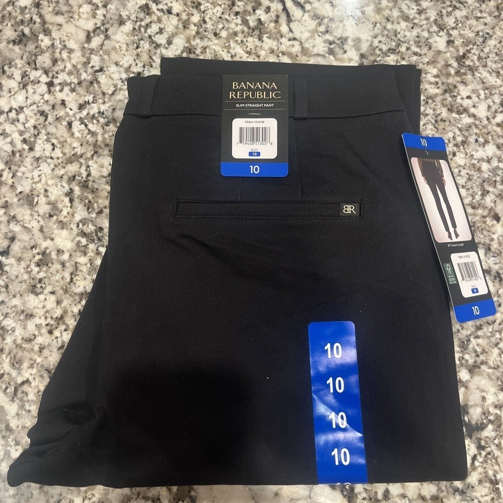 Banana Republic Women's Slim Straight Pants Black Size 10 D3